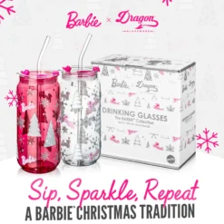Barbie™ Christmas Drinking Glasses - 20 Oz