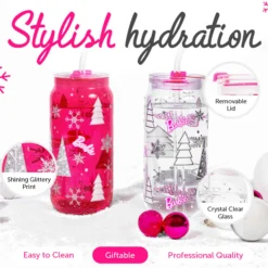 Barbie™ Christmas Drinking Glasses - 20 Oz
