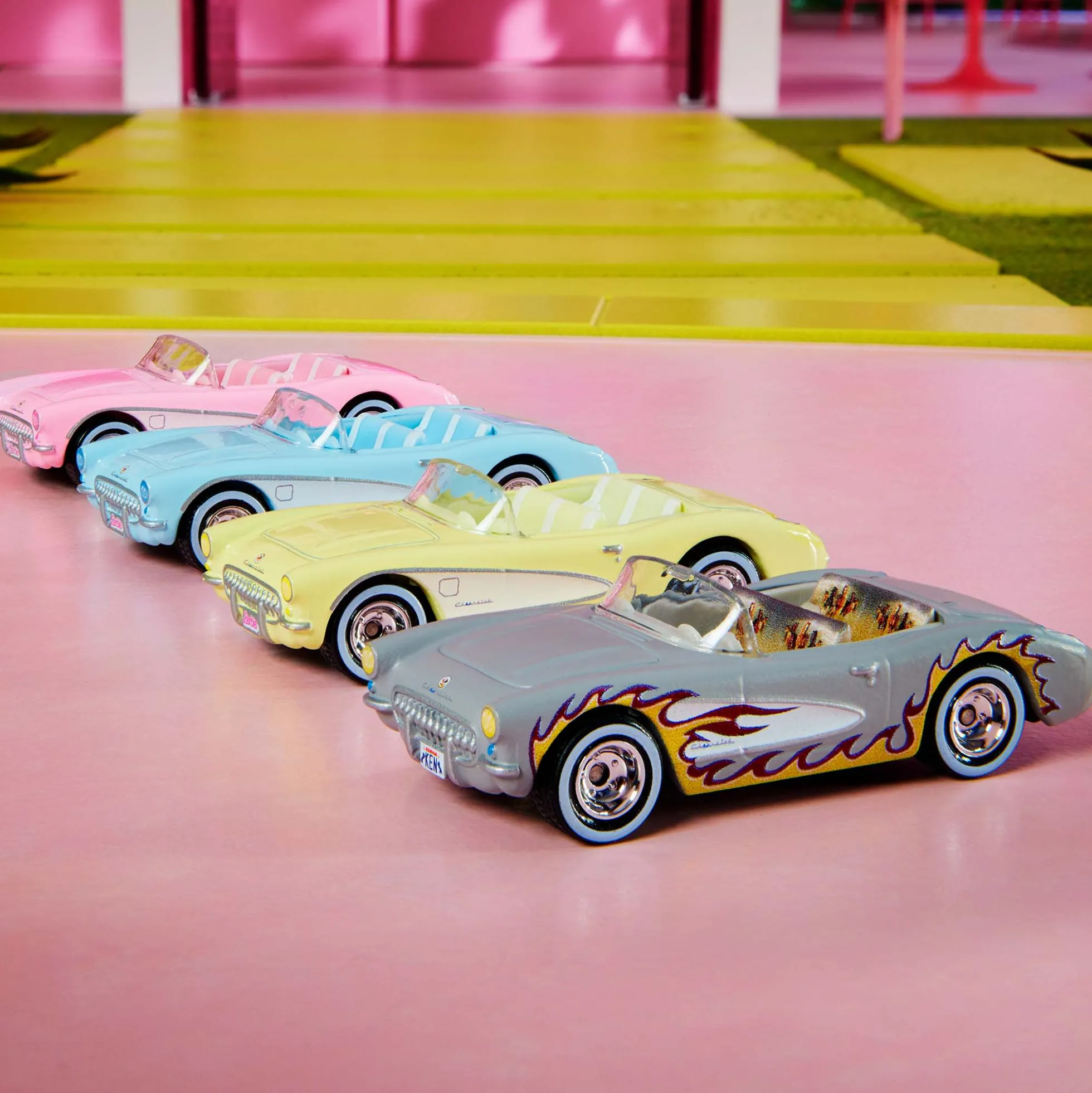 Barbie The Movie Hot Wheels Corvette 4-Pack