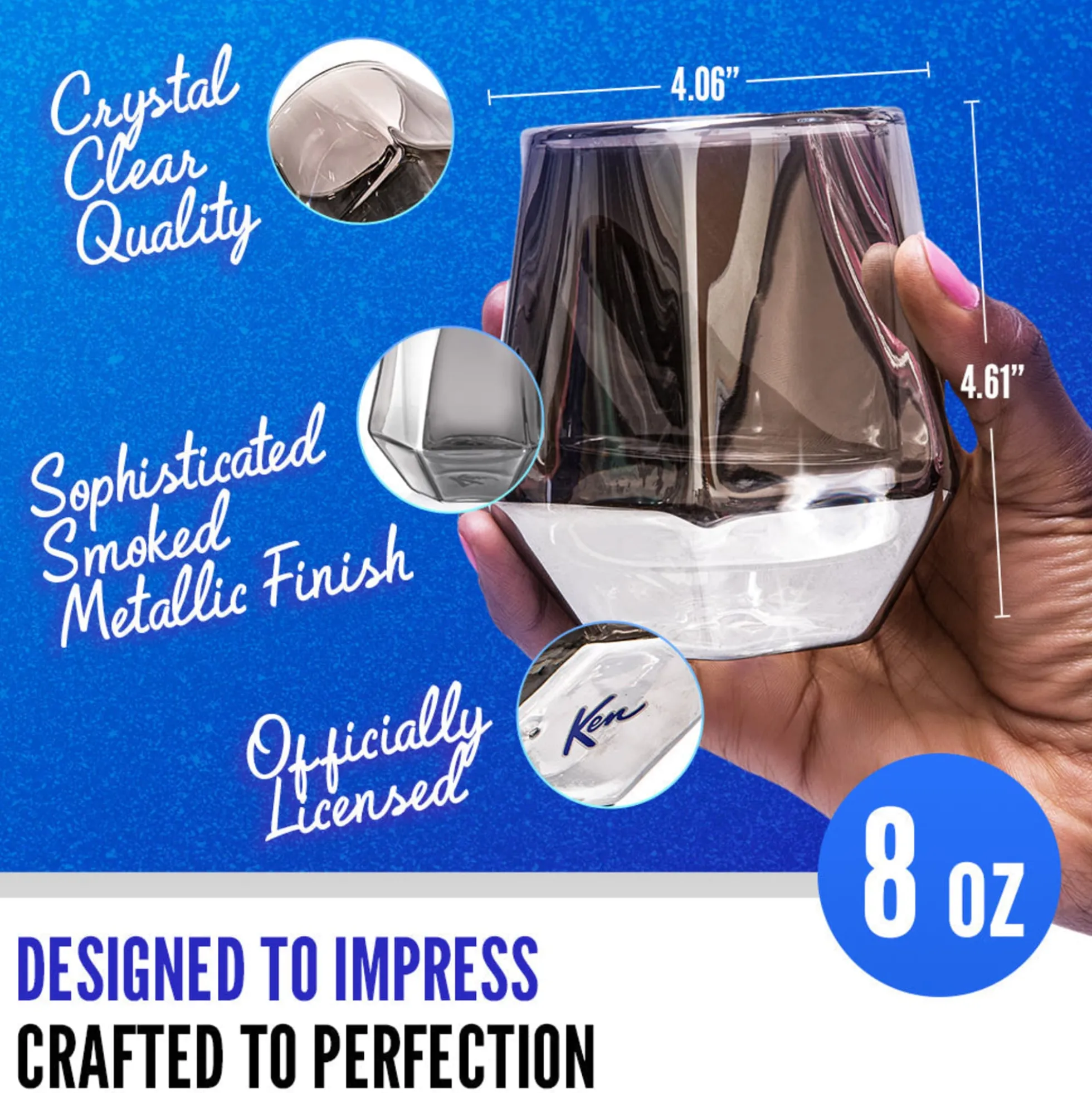 Barbie™ X Dragon Glassware® Ken™ Whiskey Glasses