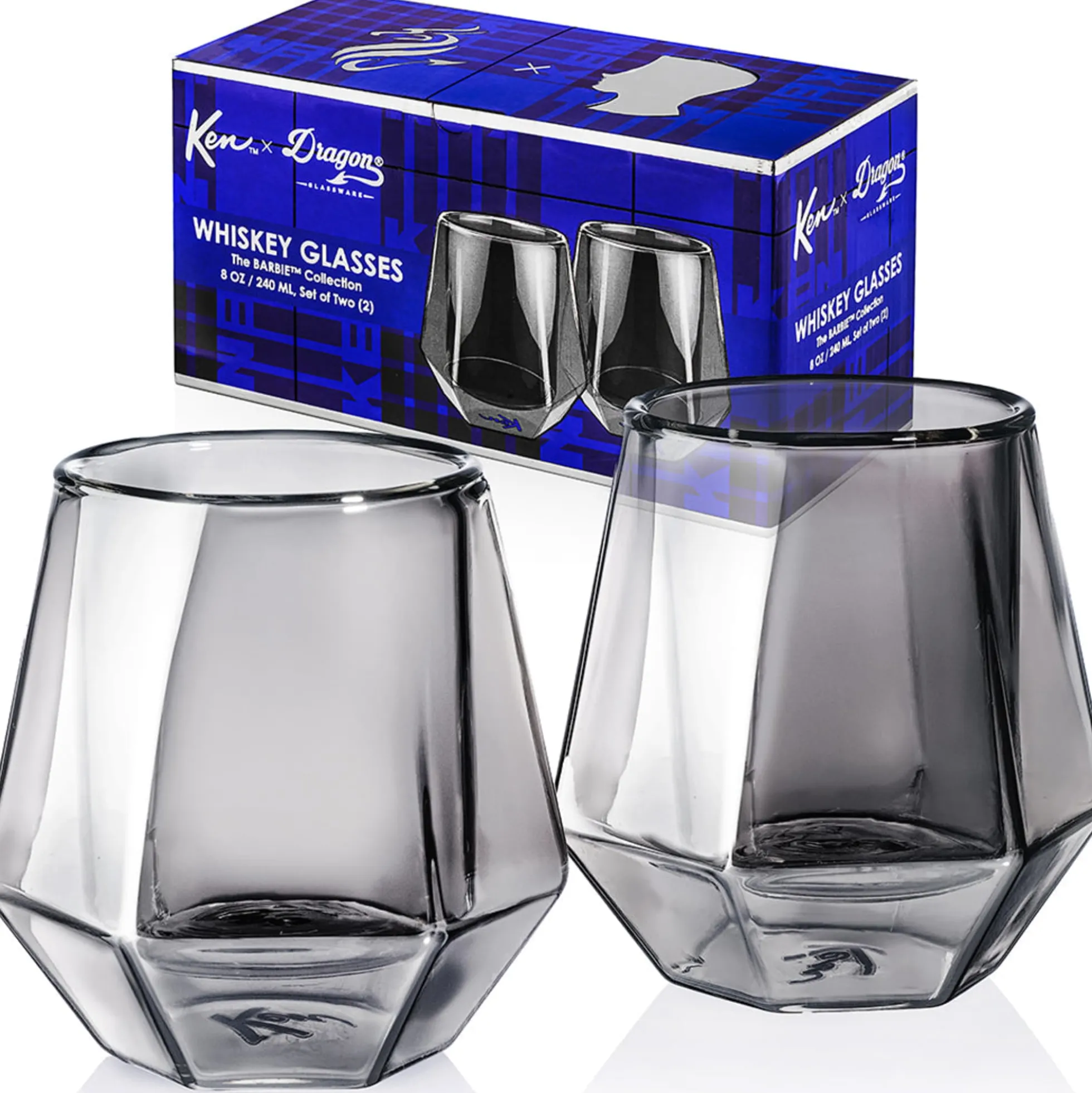 Barbie™ X Dragon Glassware® Ken™ Whiskey Glasses