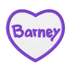 Barney Embroidered Heart Patch