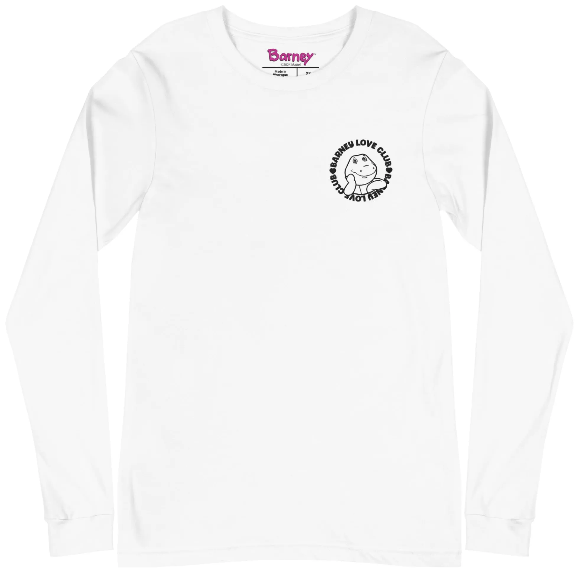 Barney Embroidered Love Club Long Sleeve T-Shirt
