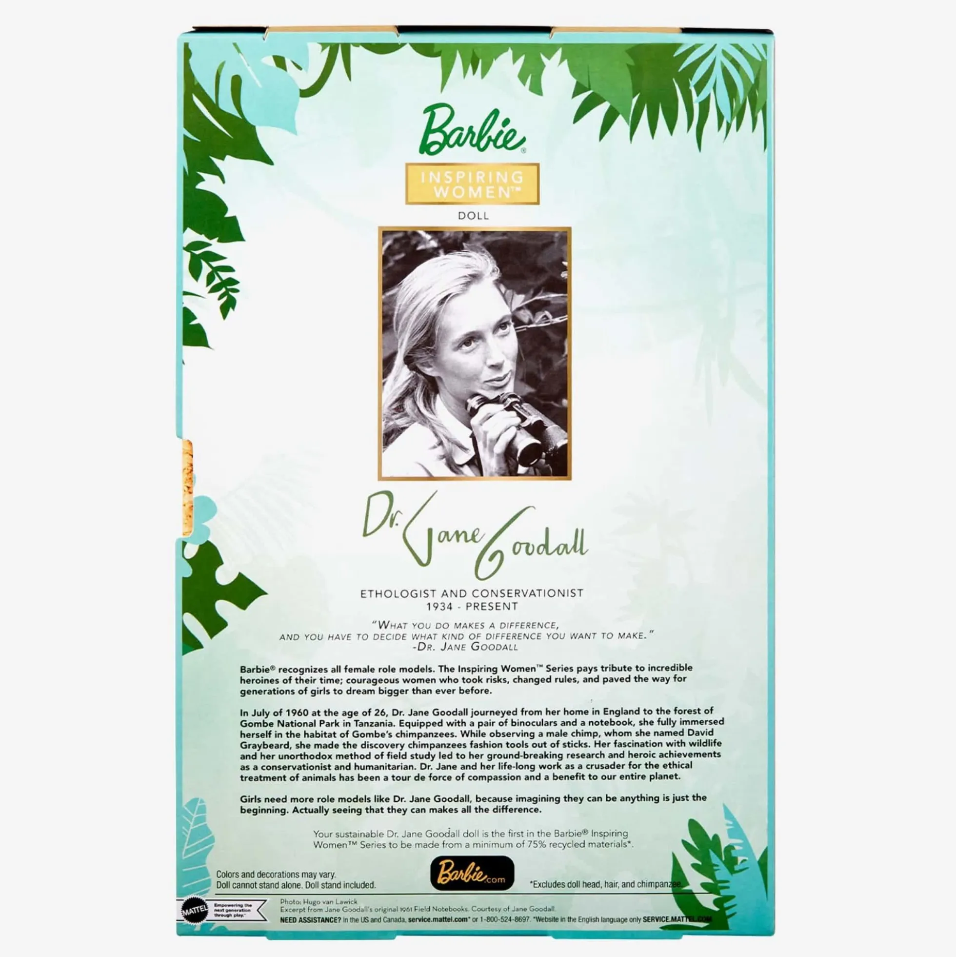 Dr. Jane Goodall Barbie Inspiring Women Doll