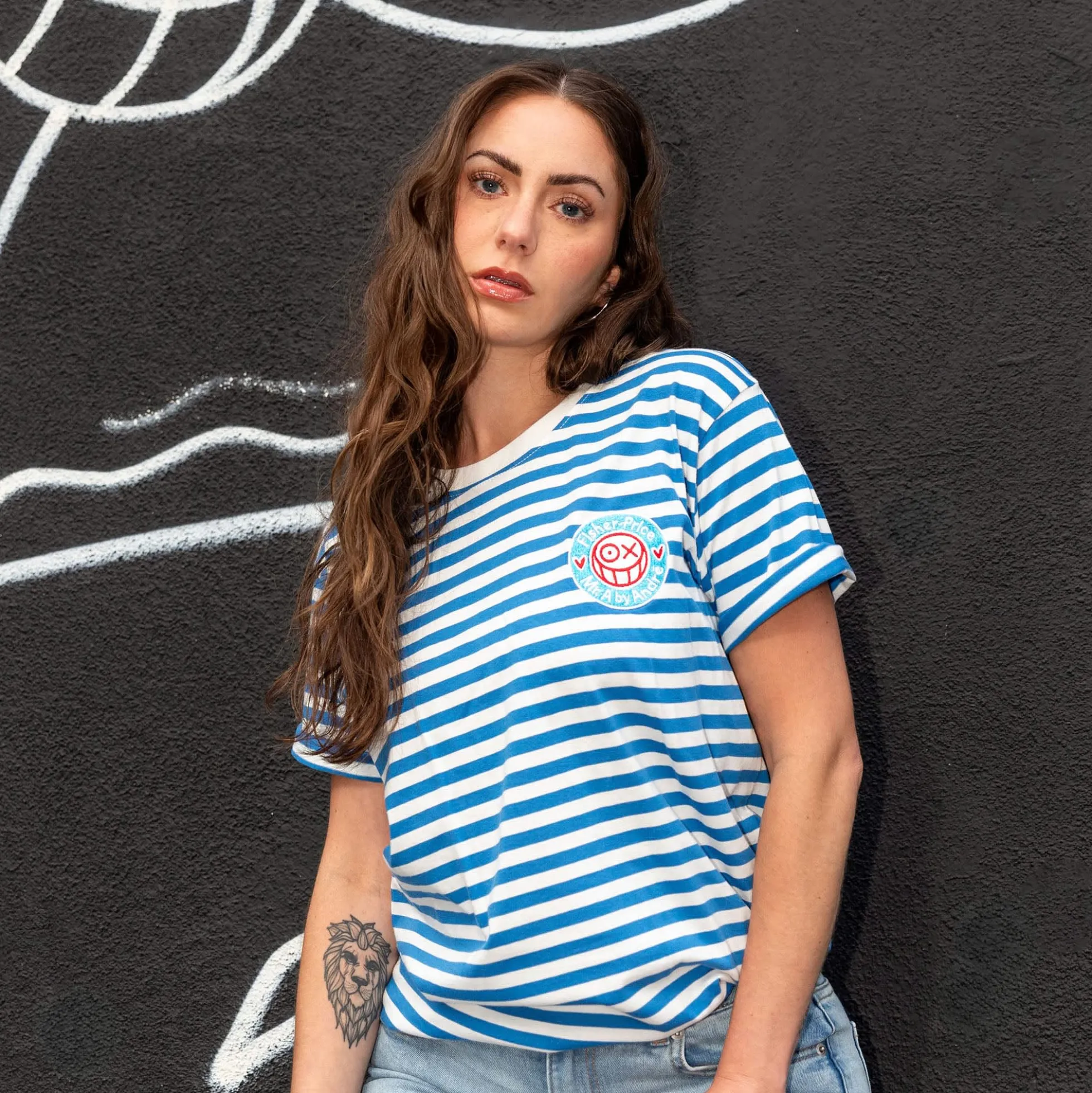 Fisher Price x André Saraiva Blue Striped T-shirt