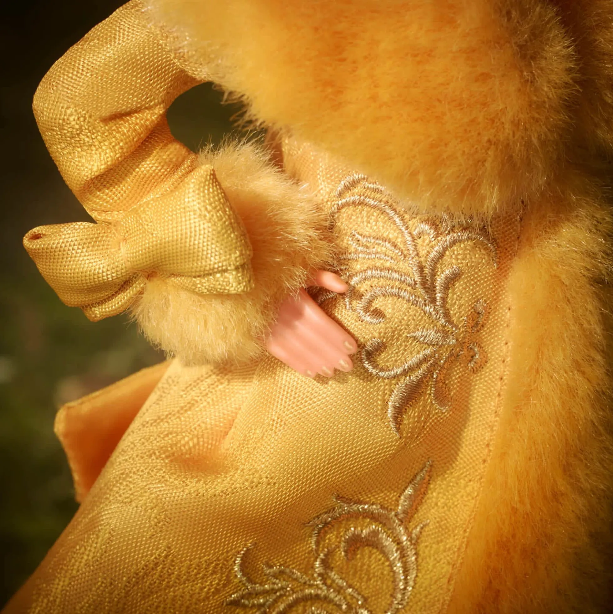 Guo Pei Barbie Doll Wearing Golden-Yellow Gown