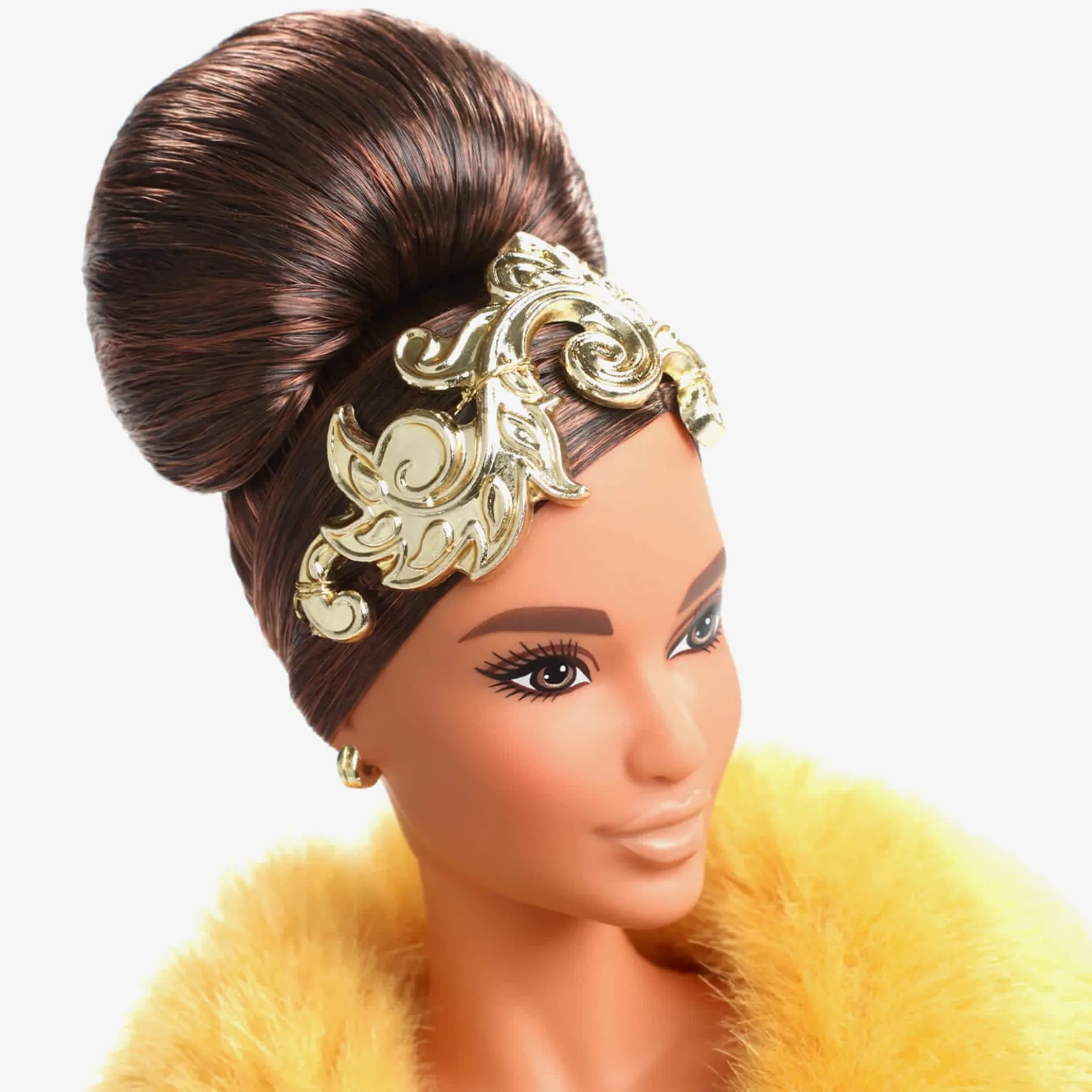 Guo Pei Barbie Doll Wearing Golden-Yellow Gown