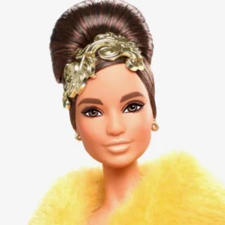 Guo Pei Barbie Doll Wearing Golden-Yellow Gown