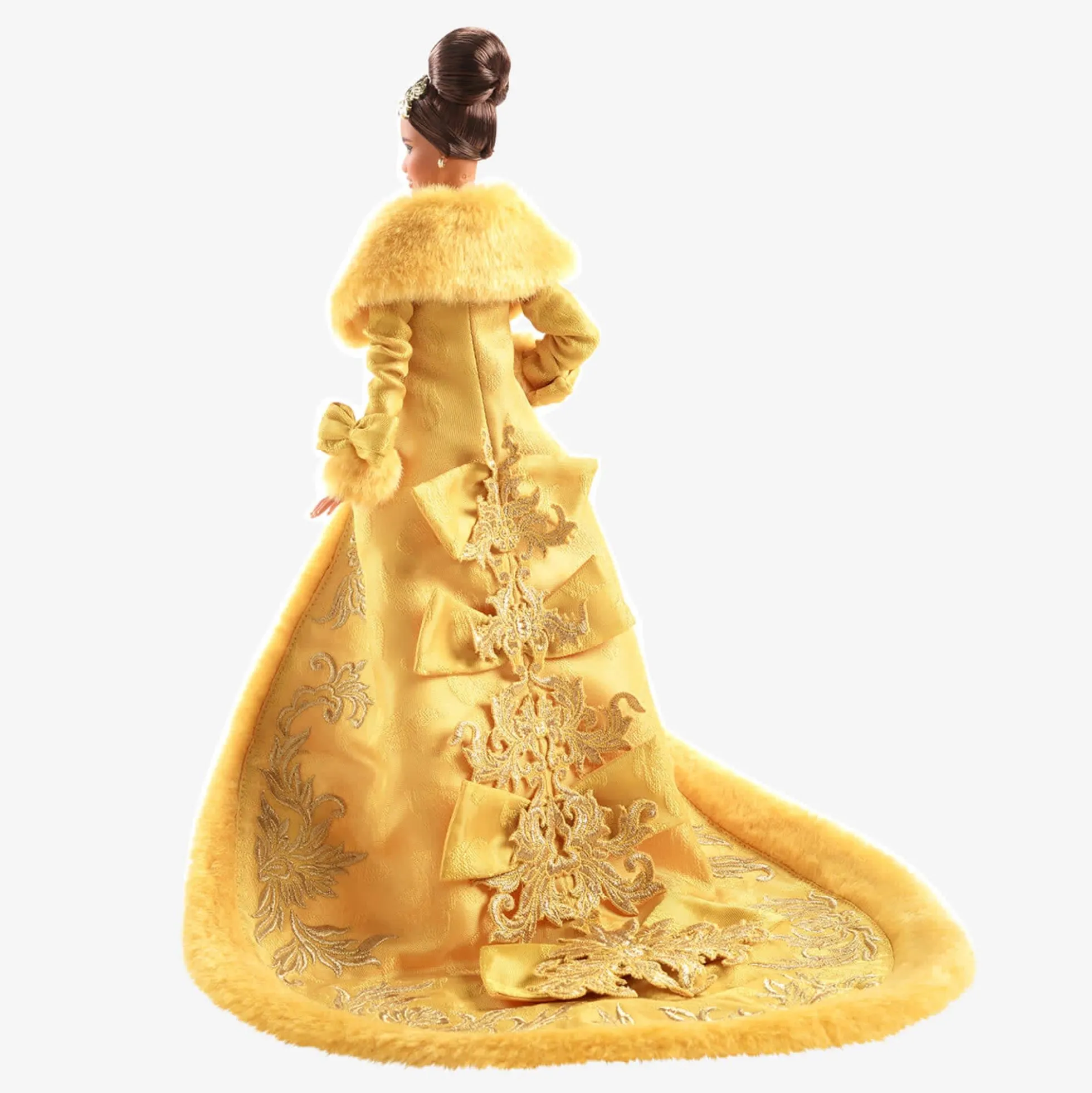 Guo Pei Barbie Doll Wearing Golden-Yellow Gown