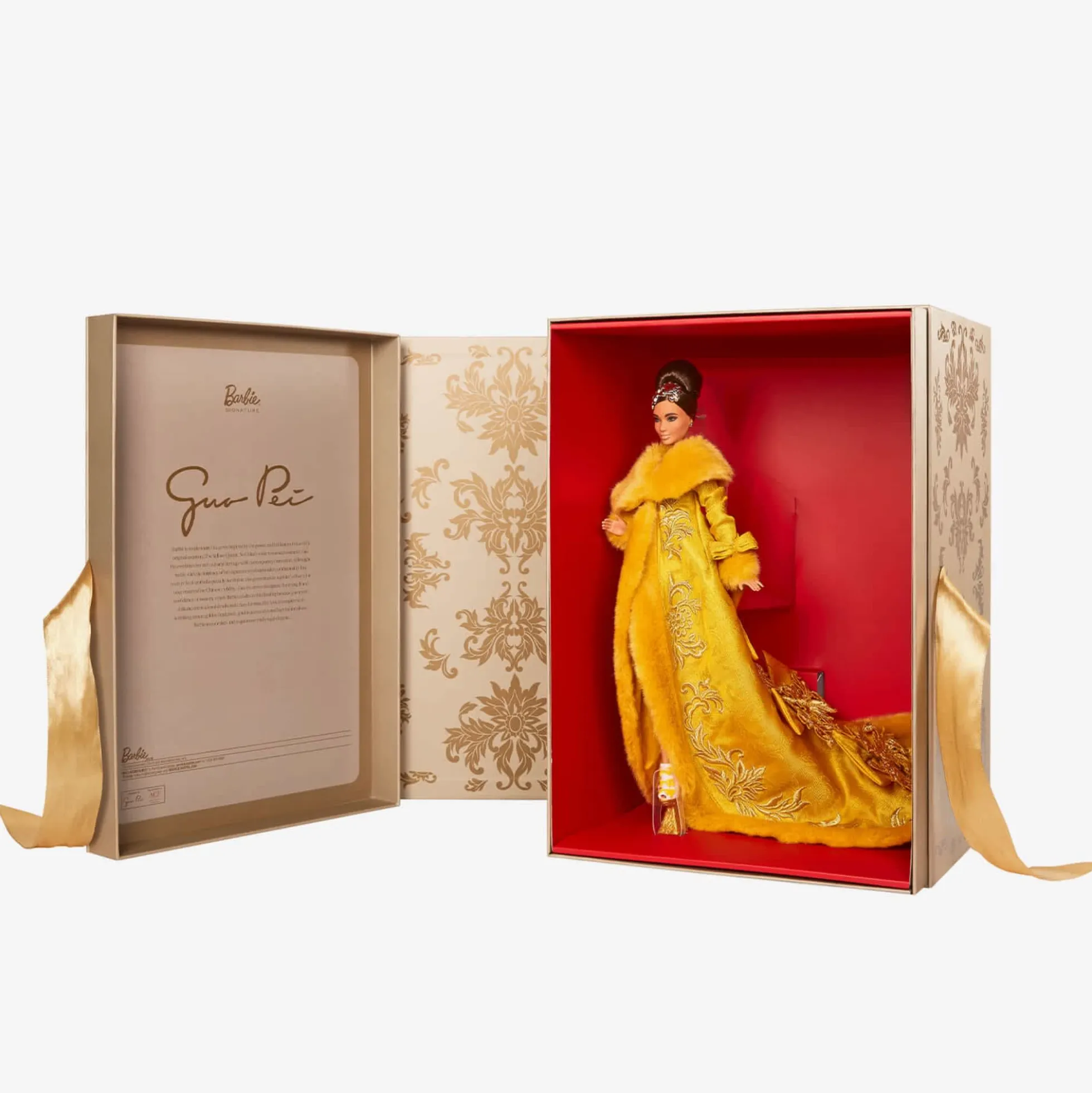 Guo Pei Barbie Doll Wearing Golden-Yellow Gown