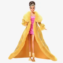 Guo Pei Barbie Doll Wearing Golden-Yellow Gown