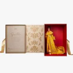 Guo Pei Barbie Doll Wearing Golden-Yellow Gown