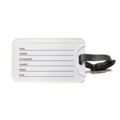 Hot Wheels Greetings White Luggage Tag