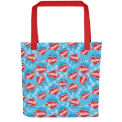 Hot Wheels Heart with Flame Tote Bag