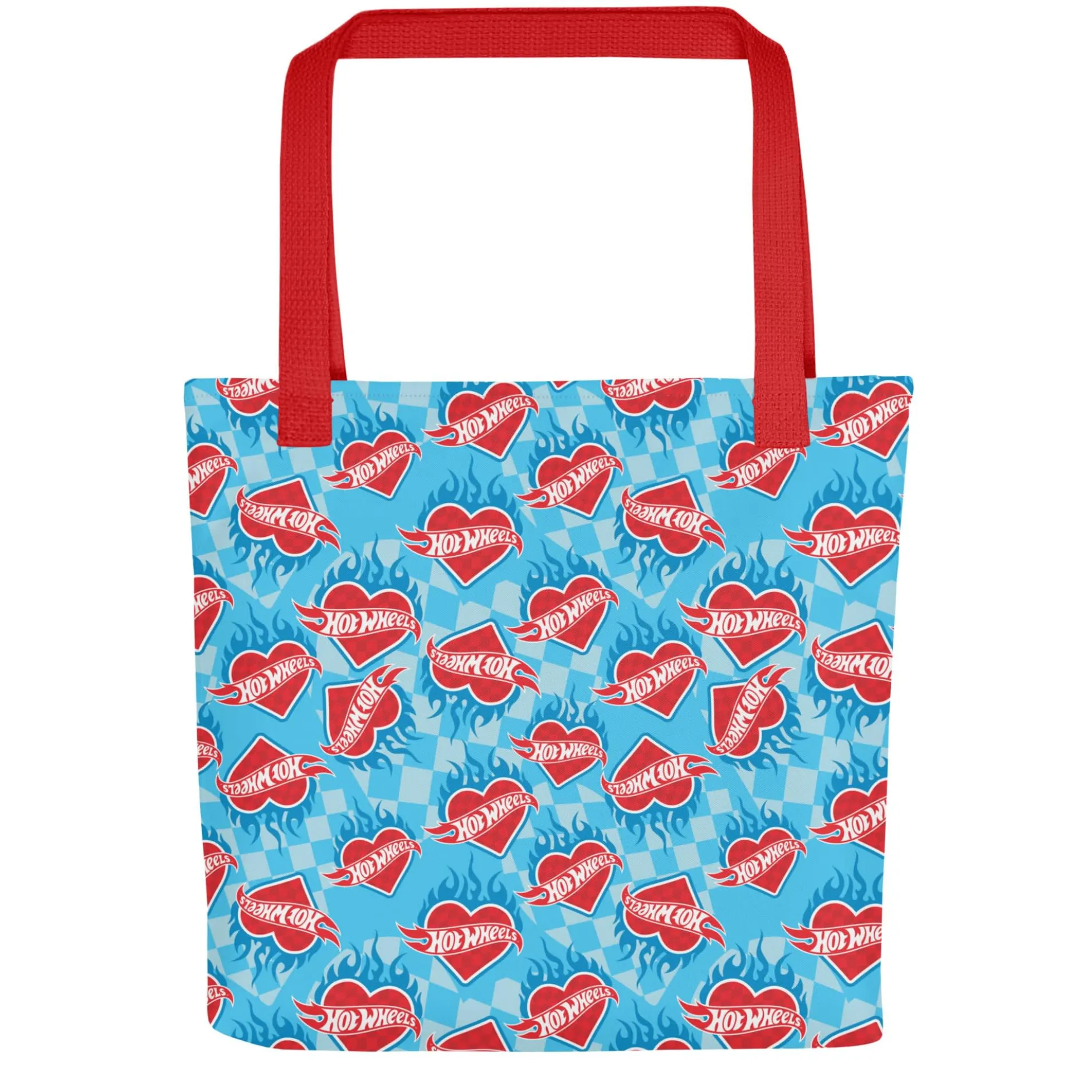Hot Wheels Heart with Flame Tote Bag