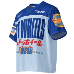 Hot Wheels in Katakana Blue Boxy Jersey