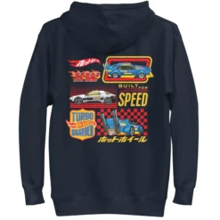 Hot Wheels in Katakana Navy Embroidered Hoodie