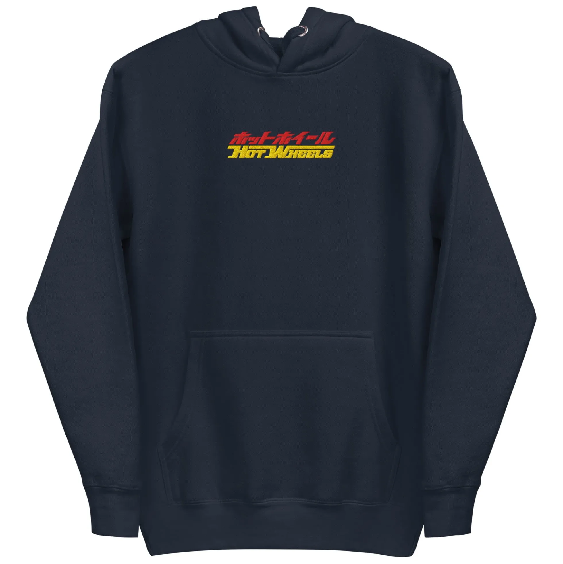 Hot Wheels in Katakana Navy Embroidered Hoodie