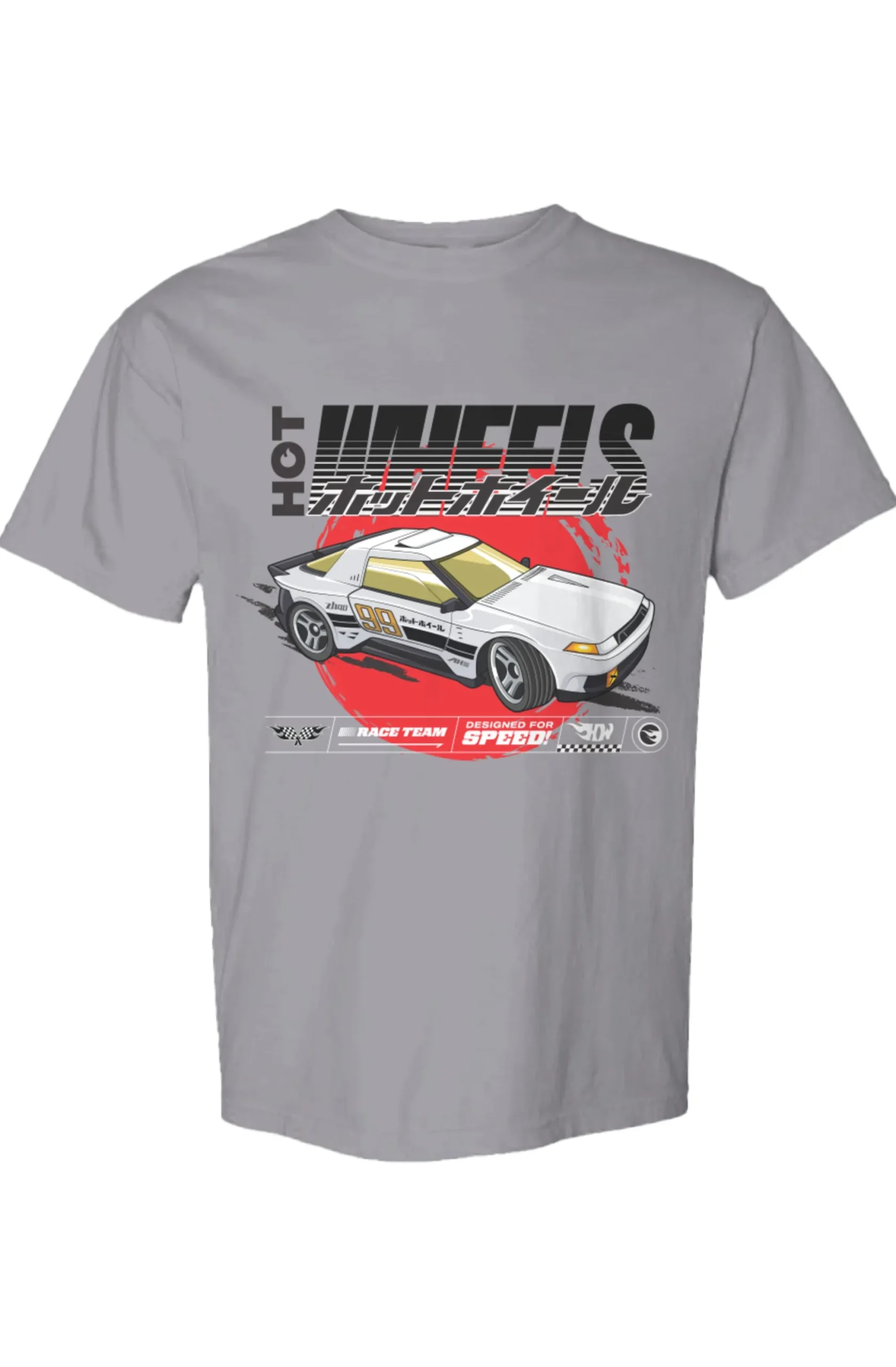 Hot Wheels in Katakanai Grey T-Shirt