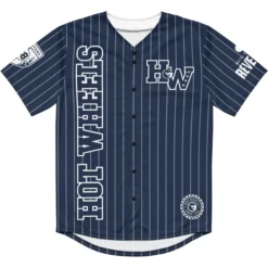 Hot Wheels Navy Striped Baseball Jersey