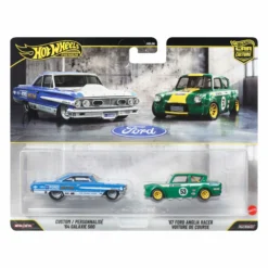 Hot Wheels Premium Car Culture 2-Pack Custom / Personnalisé '64 Galaxie 500 & '67 Ford Anglia Racer Voiture De Course
