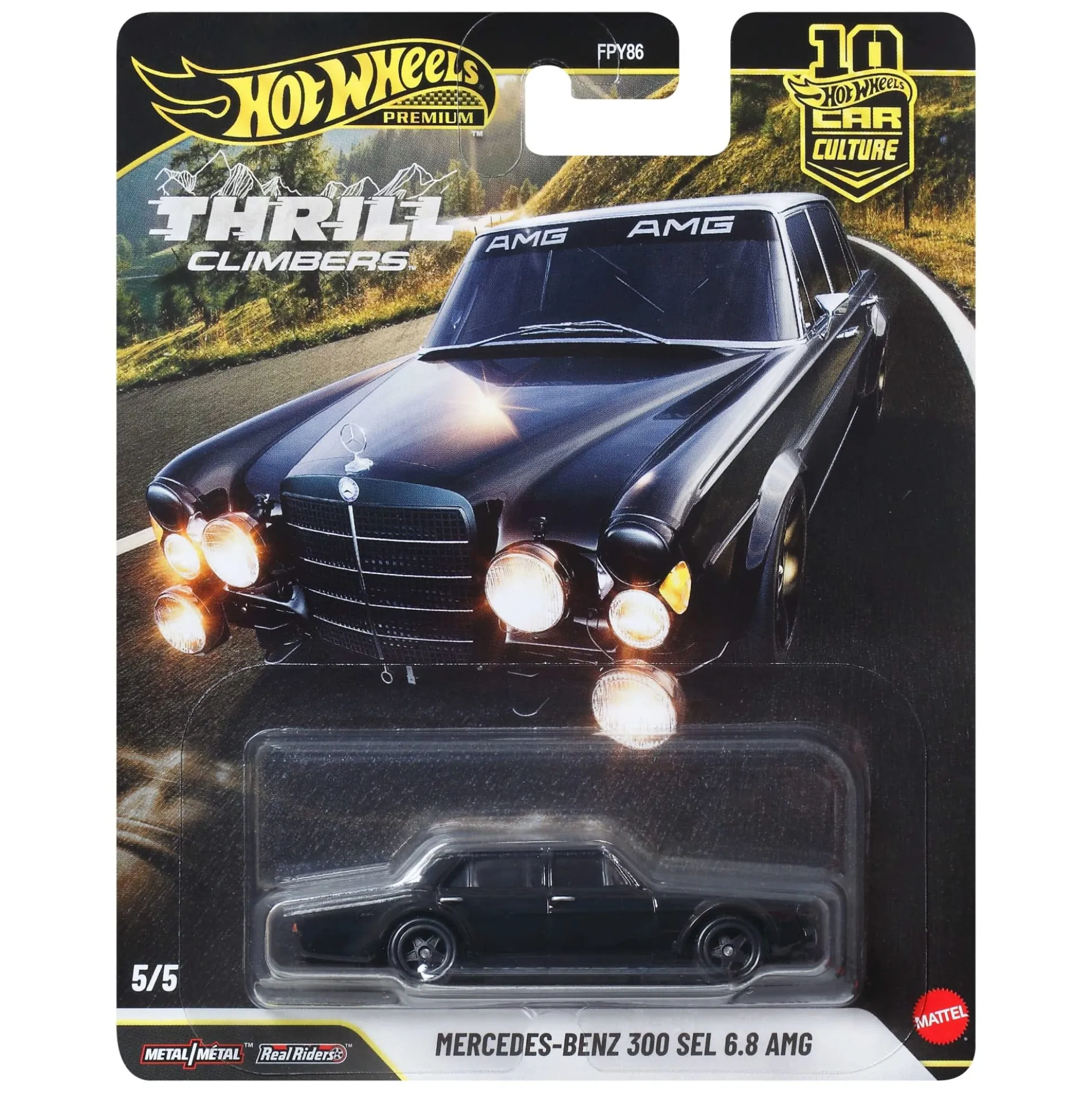 Hot Wheels Premium Car Culture Thrill Climbers Mercedes-Benz 300 SEL 6.8 AMG