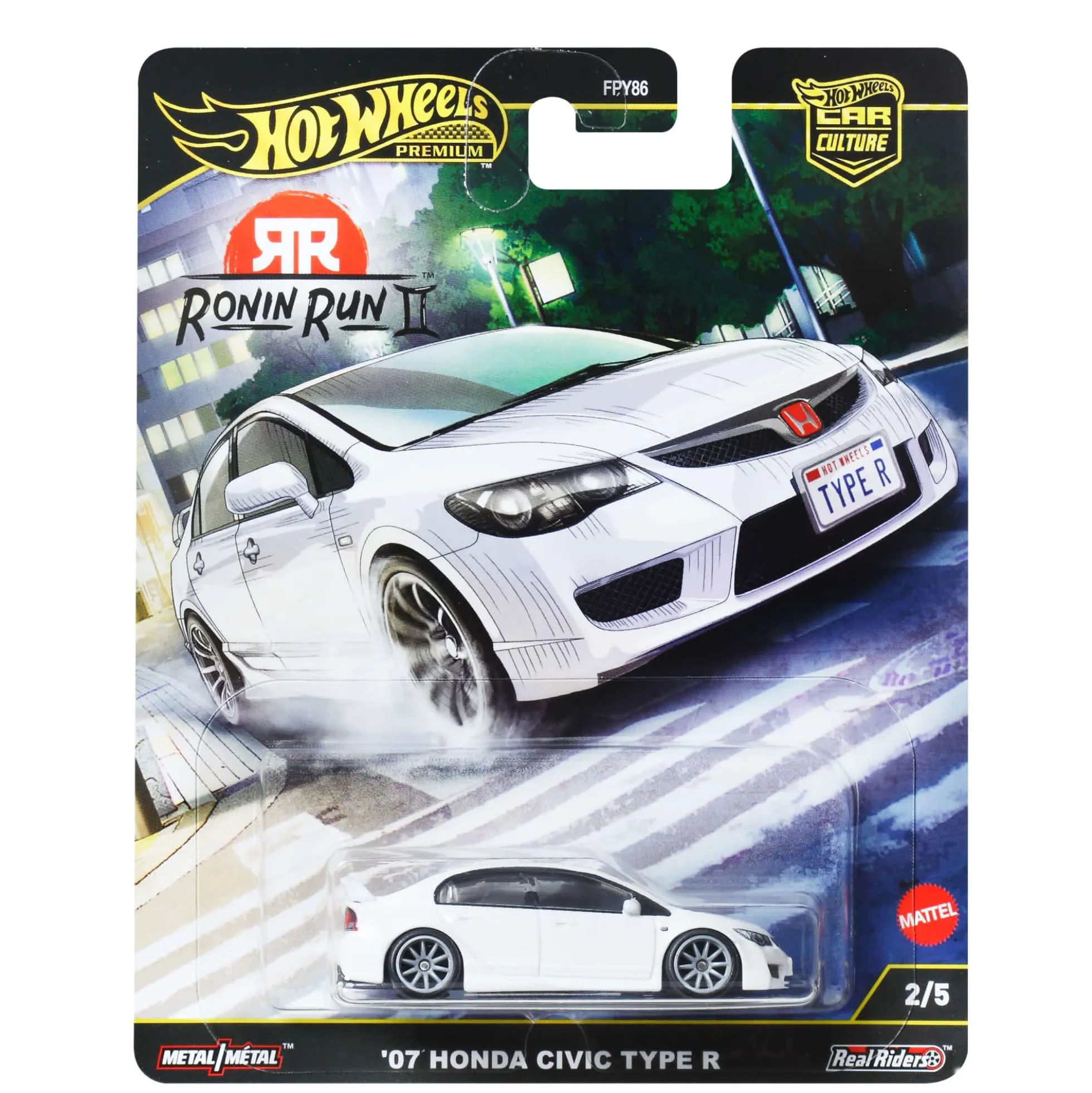 Hot Wheels Premium Car Culture Ronin Run II 07 Honda Civic Type R