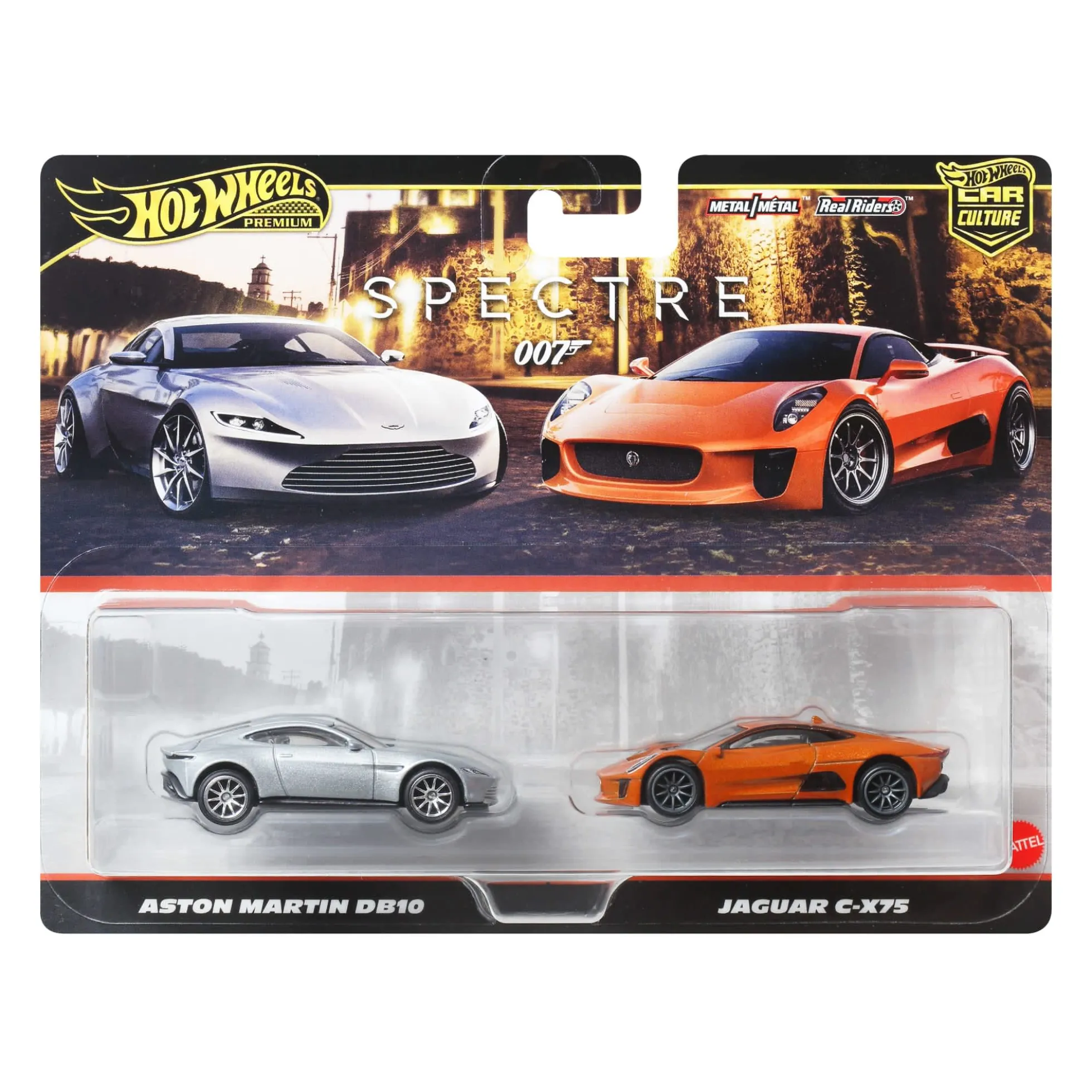 Hot Wheels Premium Car Culture James Bond Spectre 007 2-Pack Jaguar C-X75 & Aston Martin DB10
