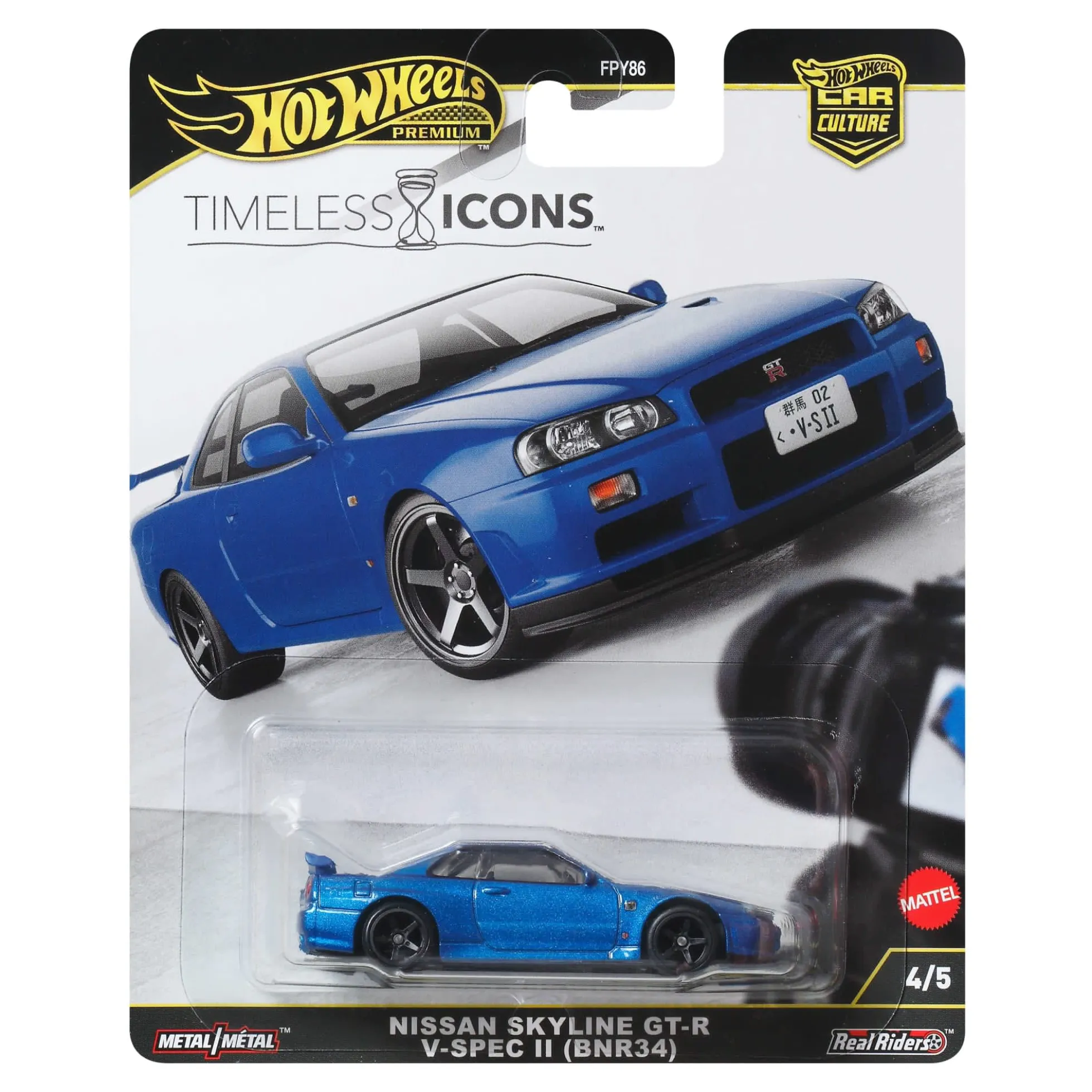 Hot Wheels Premium Car Culture Timeless Icons Nissan Skyline GT-R V-SPEC II (BNR34)