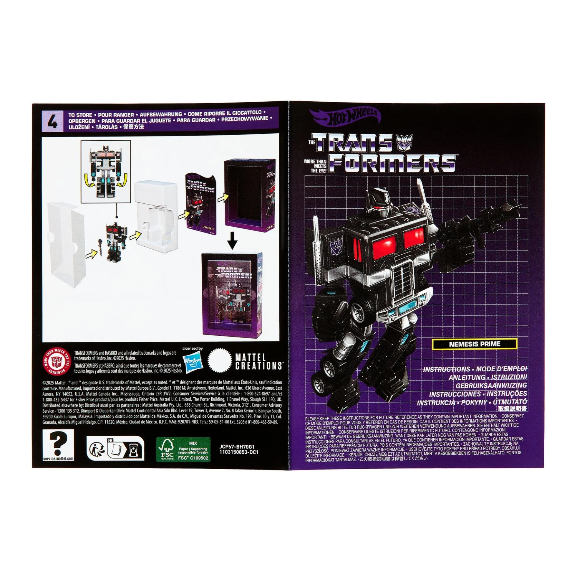 Hot Wheels Transformers Nemesis Prime
