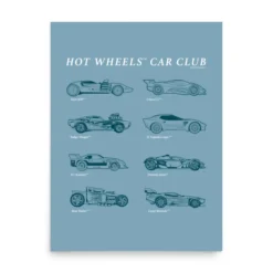 Hot Wheels Car Club Blue Poster
