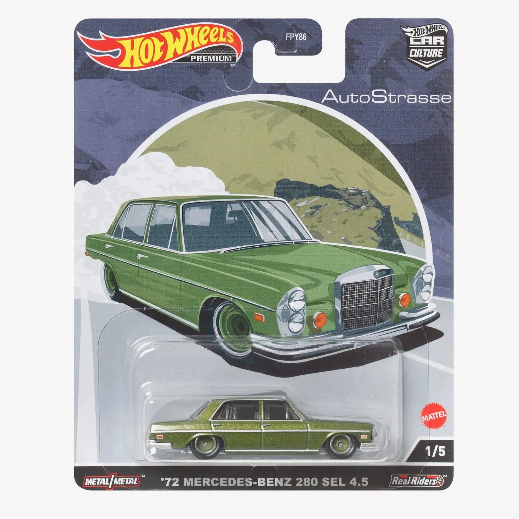 Hot Wheels Car Culture Circuit Legends Vehicles - ‘71 Mercedes-Benz 280 SEL 4.5