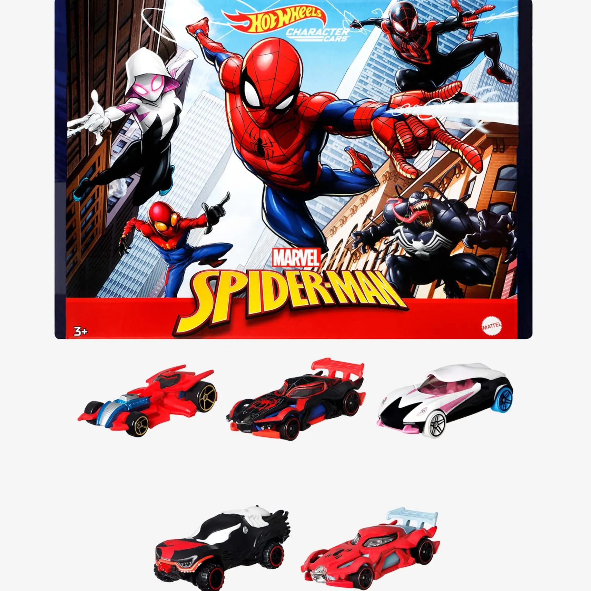 Hot Wheels Character Cars Spider-Man 5-Pack