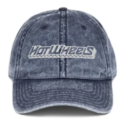 Hot Wheels Checked Logo Blue Denim Dad Hat