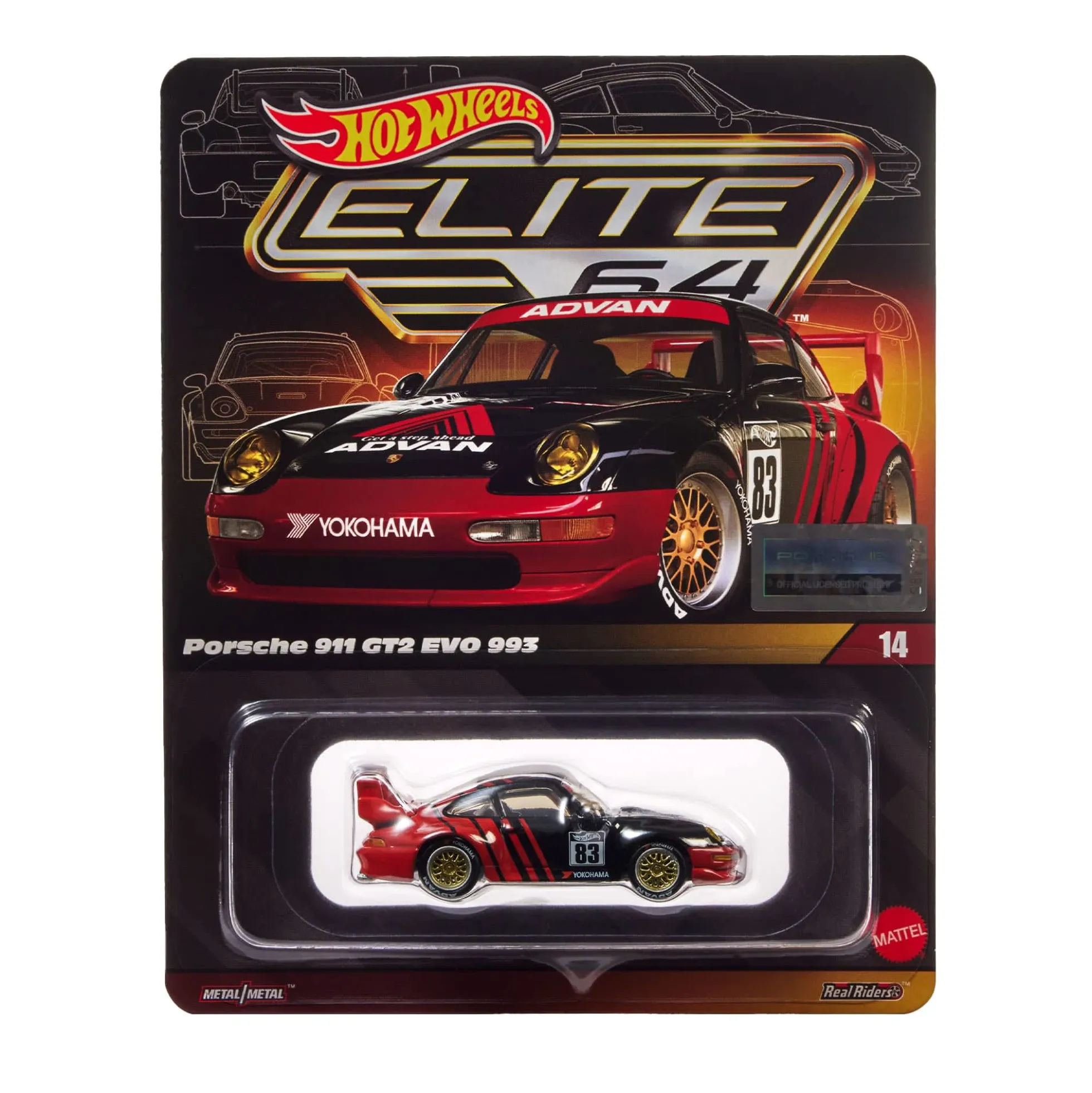 Hot Wheels Elite 64 Porsche 911 GT2 EVO 993