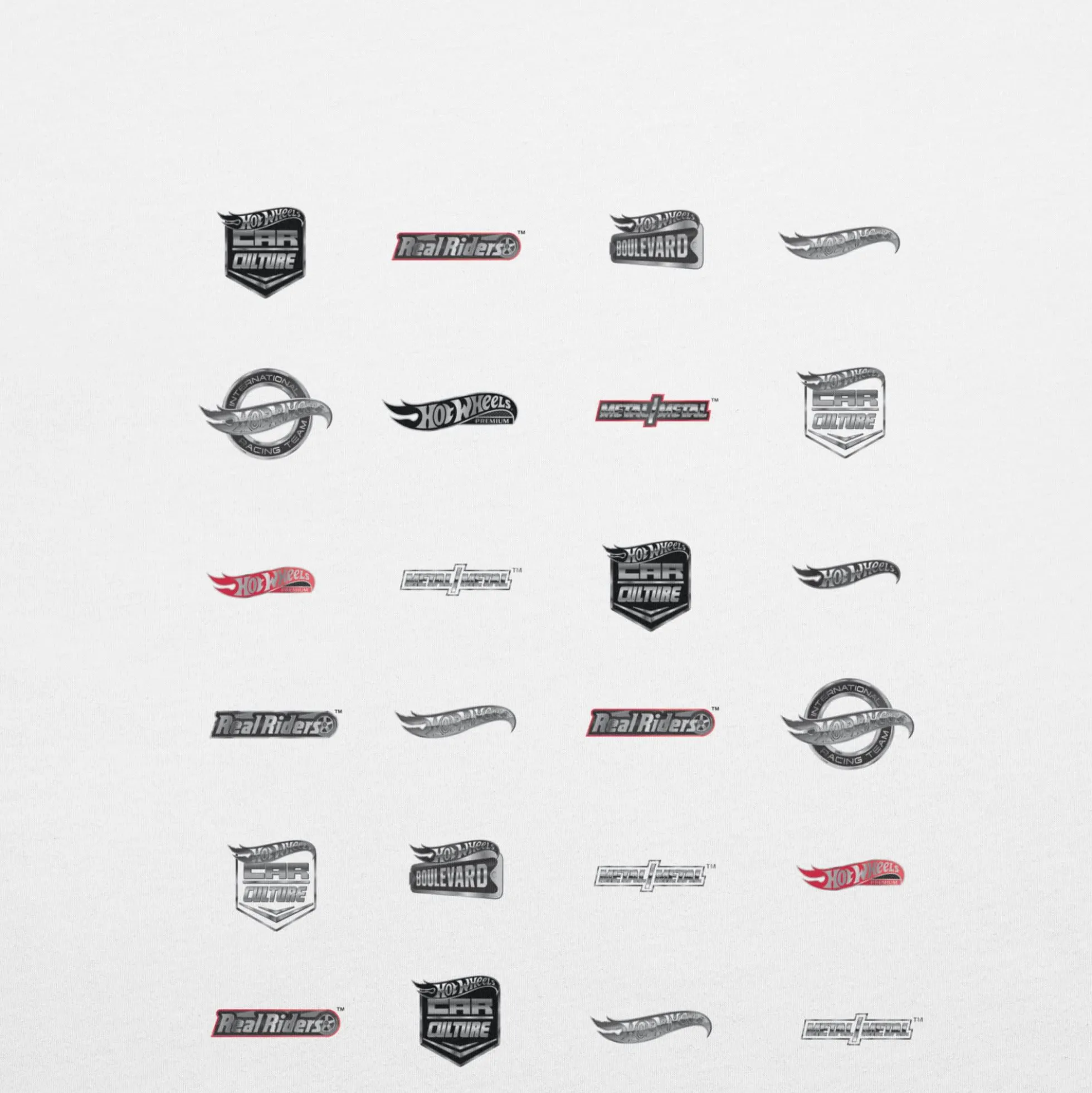 Hot Wheels Logos White T-Shirt