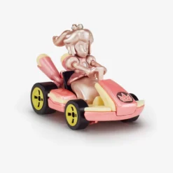 Hot Wheels Mario Kart Pink Gold Peach Collectible Vehicle