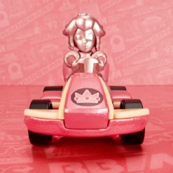 Hot Wheels Mario Kart Pink Gold Peach Collectible Vehicle