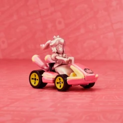 Hot Wheels Mario Kart Pink Gold Peach Collectible Vehicle