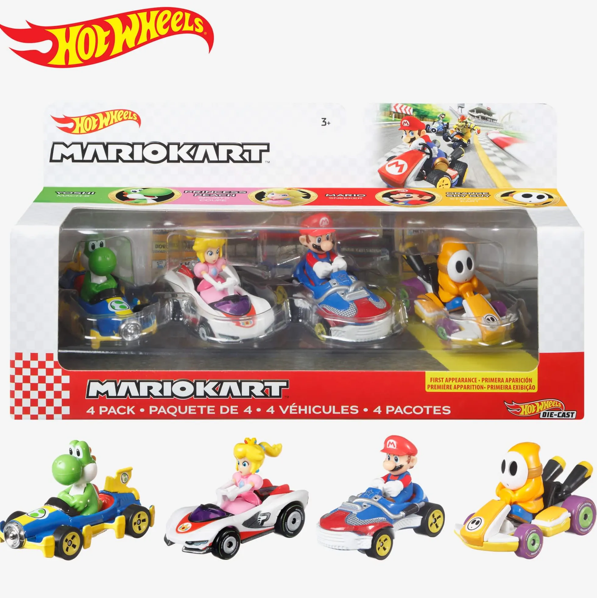 Hot Wheels® Mario Kart™ 4-PK Assortment