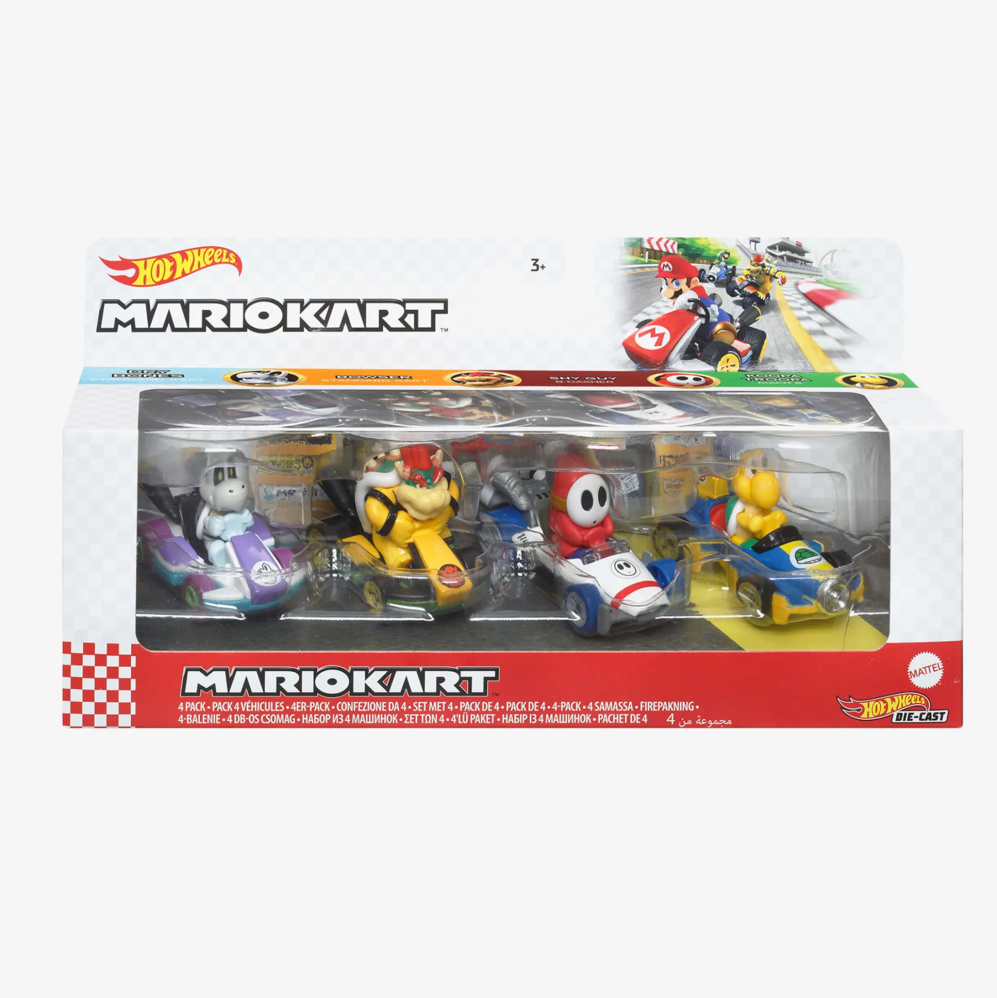 Hot Wheels Mario Kart Vehicles 4-Pack