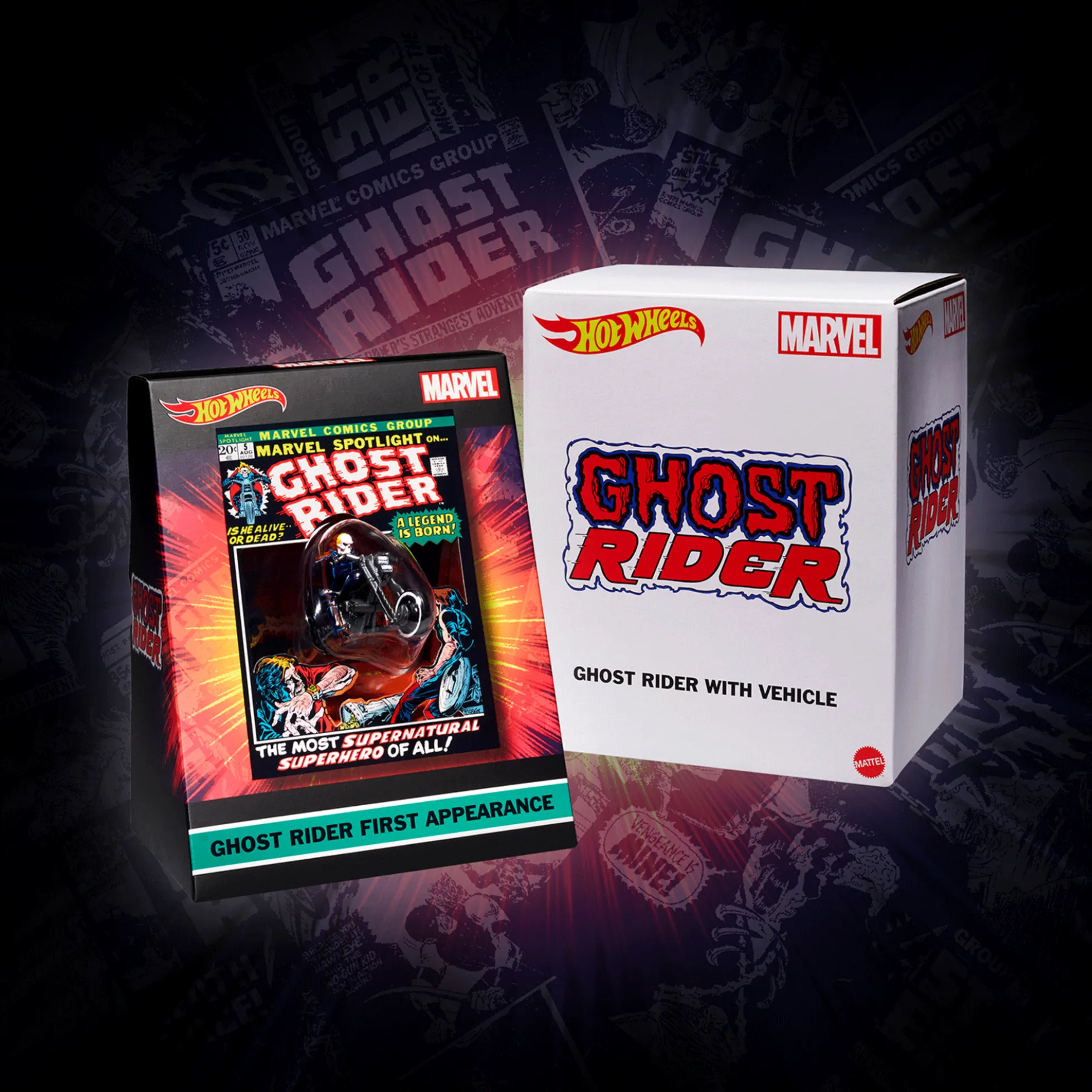 Hot Wheels MARVEL Ghost Rider Motorcycle & Figure Collectible