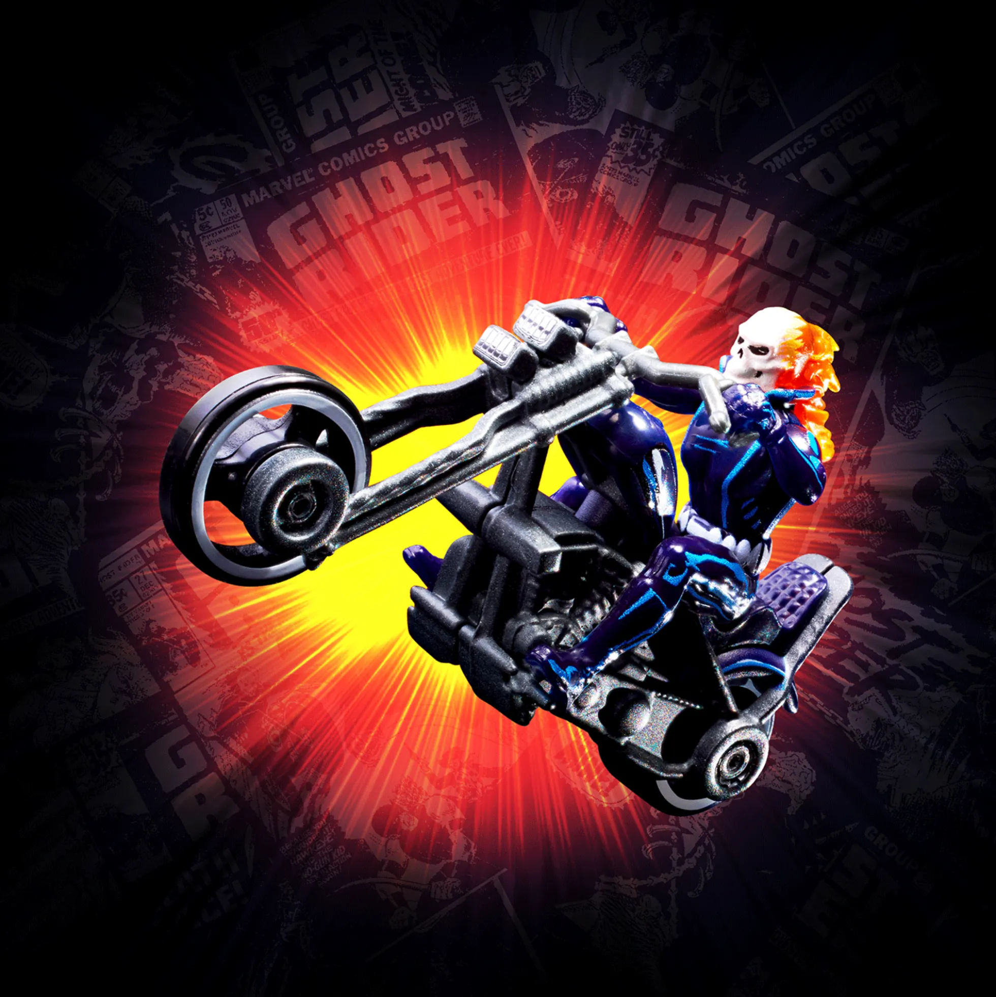 Hot Wheels MARVEL Ghost Rider Motorcycle & Figure Collectible