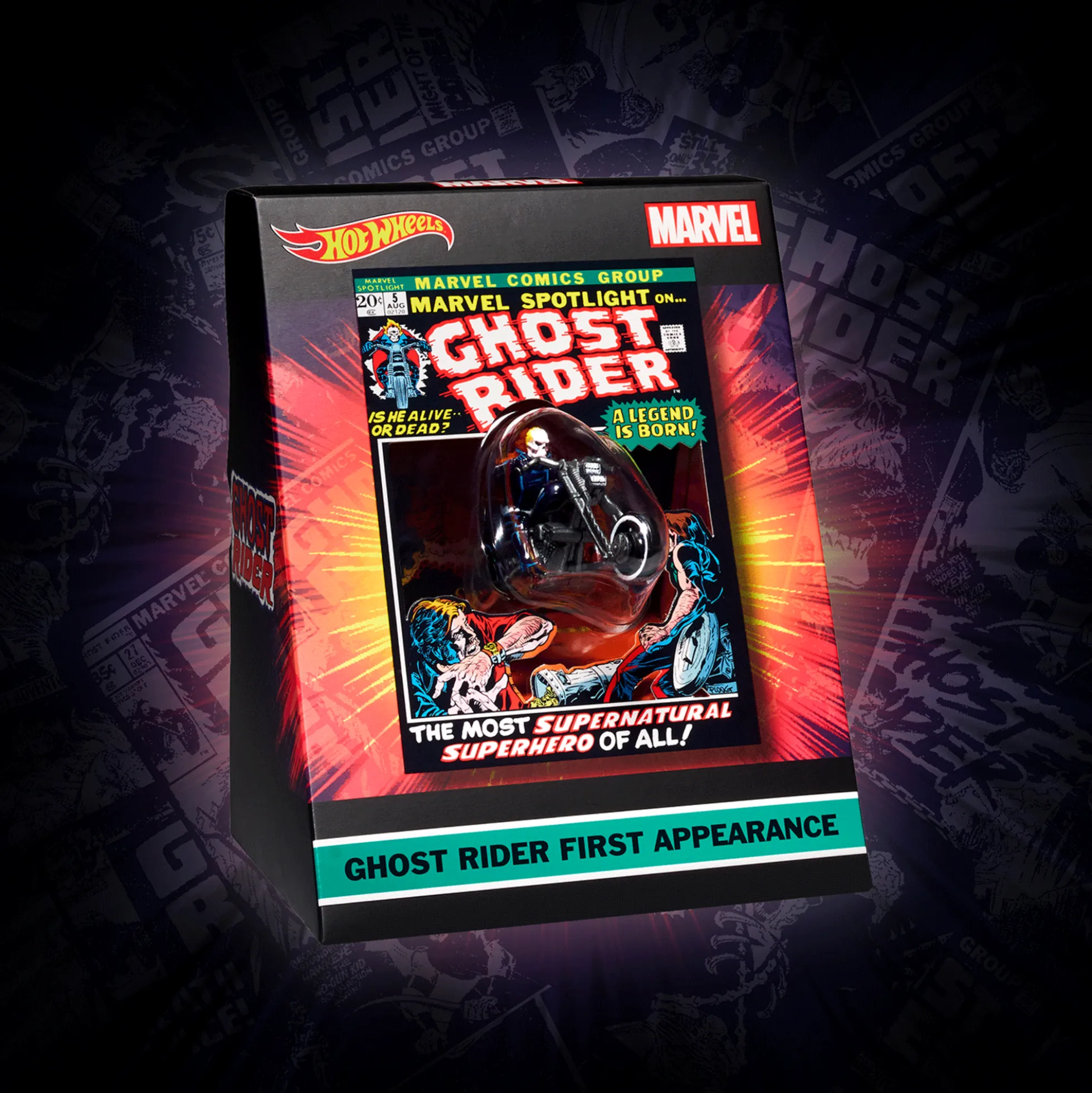 Hot Wheels MARVEL Ghost Rider Motorcycle & Figure Collectible