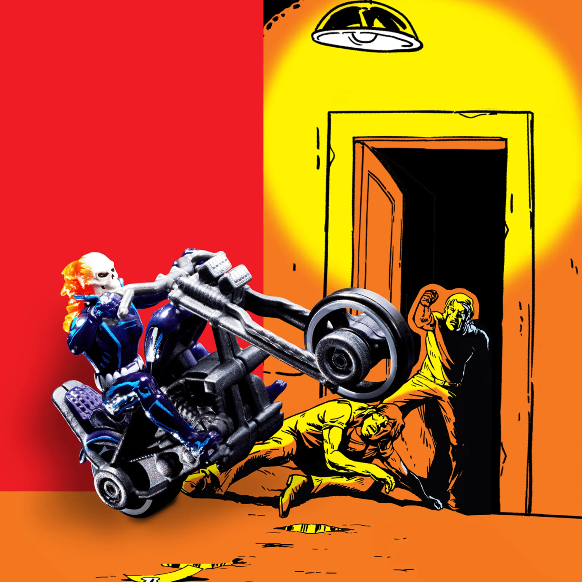 Hot Wheels MARVEL Ghost Rider Motorcycle & Figure Collectible