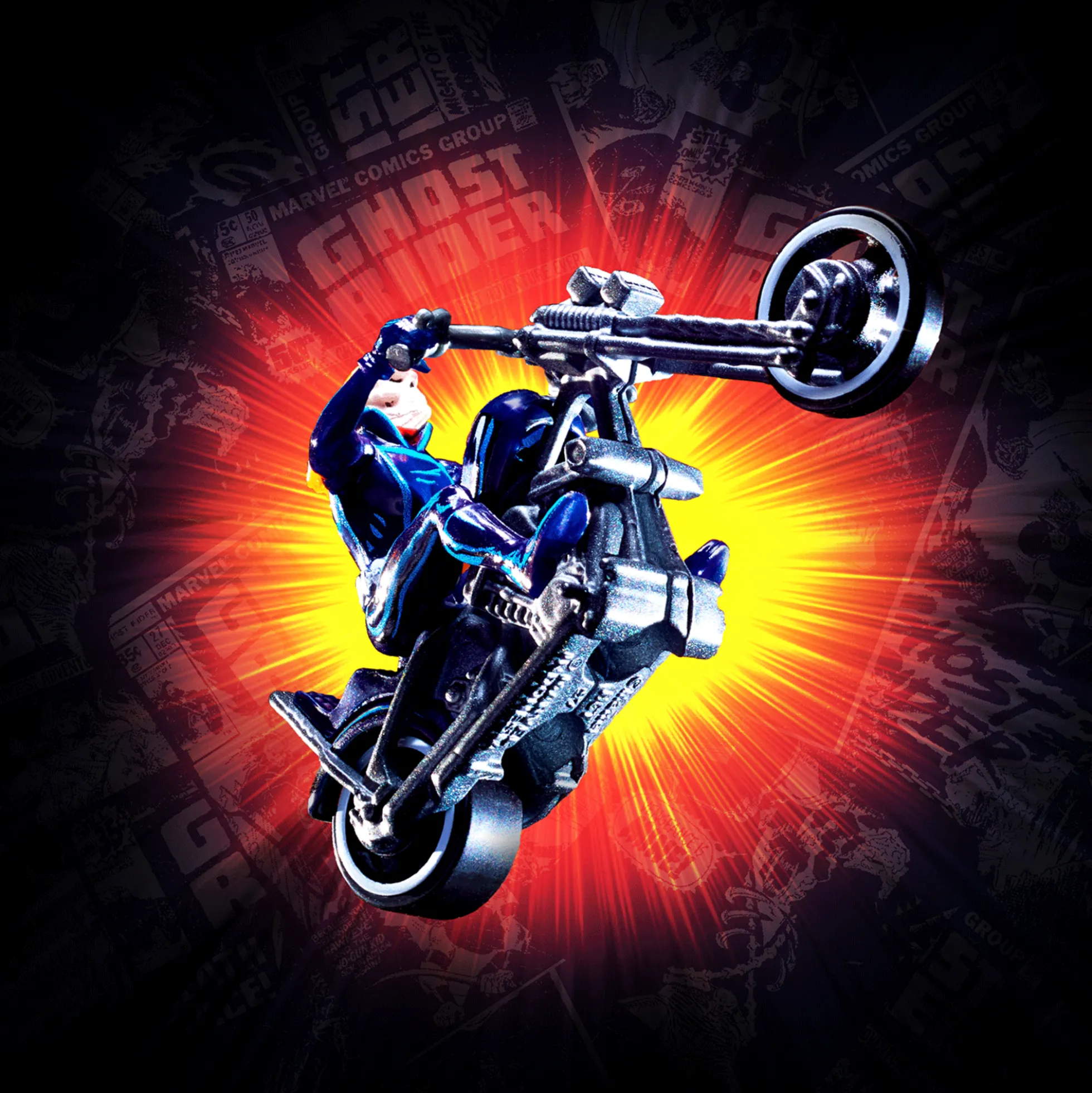 Hot Wheels MARVEL Ghost Rider Motorcycle & Figure Collectible
