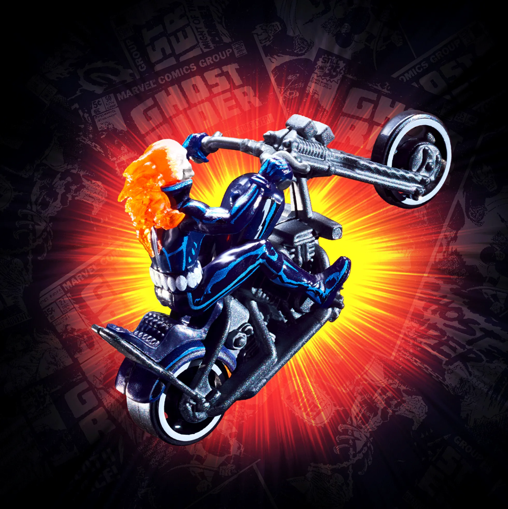 Hot Wheels MARVEL Ghost Rider Motorcycle & Figure Collectible