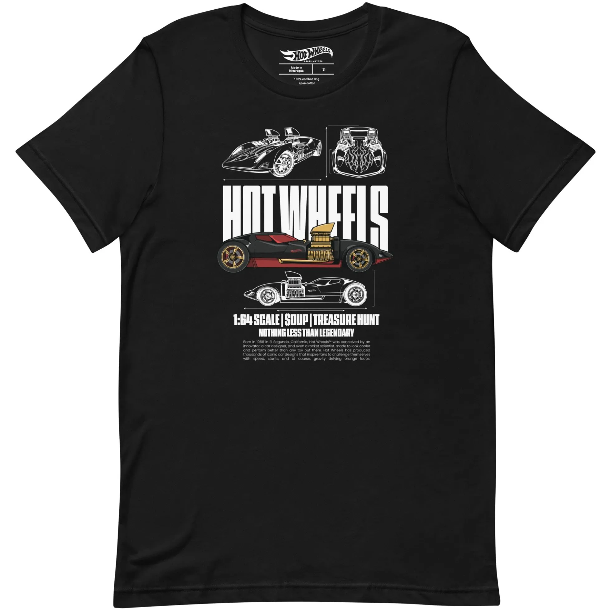 Hot Wheels Nothing Less than Legendary Black T-Shirt