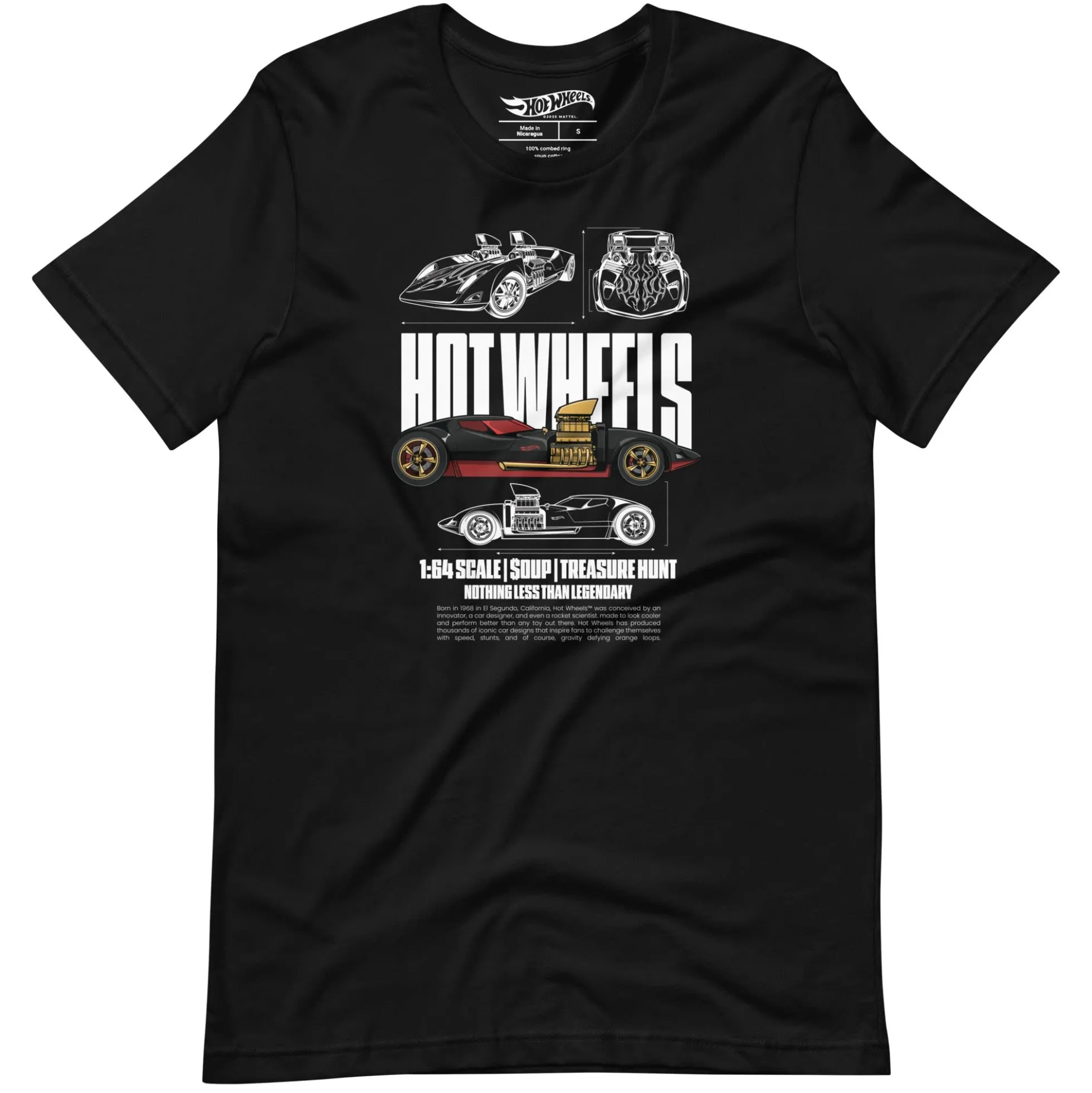 Hot Wheels Nothing Less than Legendary Black T-Shirt