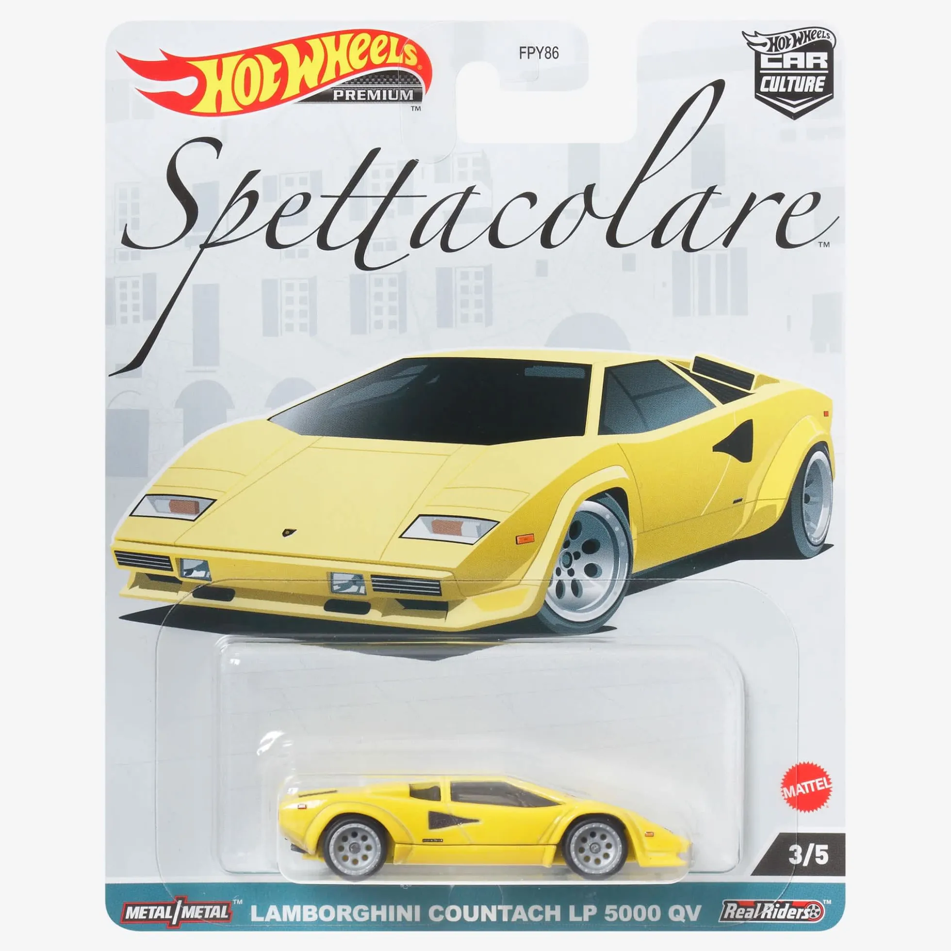 Hot Wheels Premium Car Culture Spettacolare Lamborghini Countach LP 5000 QV